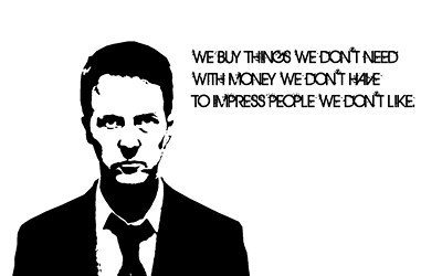 black-white, fight club film, tyler durden, edward norton, quote